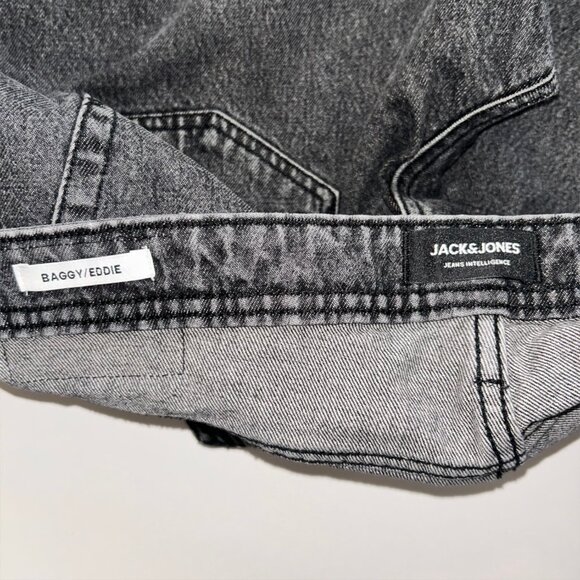 Jack & Jones JJIEddie JJOriginal Baggy Jeans - Black - 34Wx27L - Picture 6 of 15